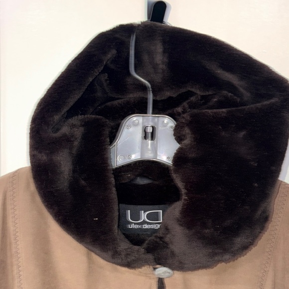 Utex Brown Coat with Black Trim - Picture 6 of 13